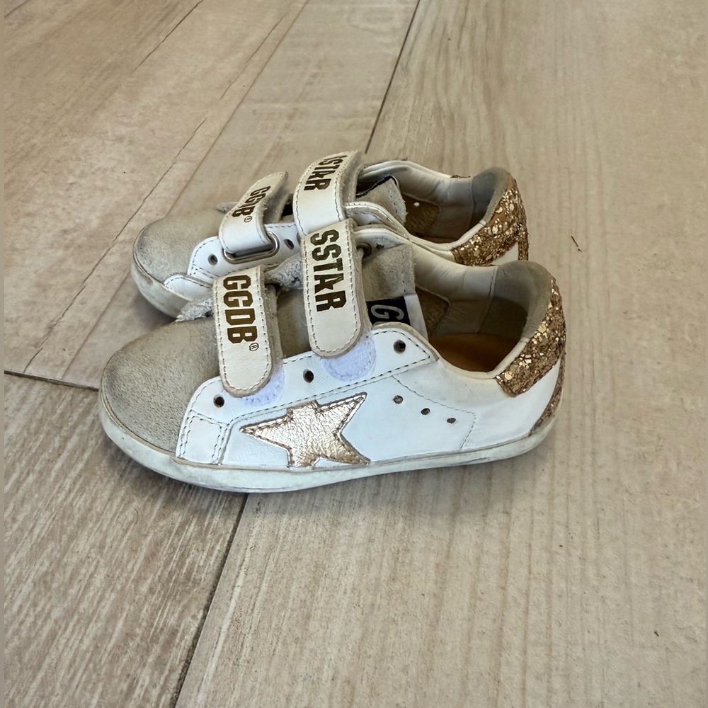 Toddler golden goose sneakers gold glitter